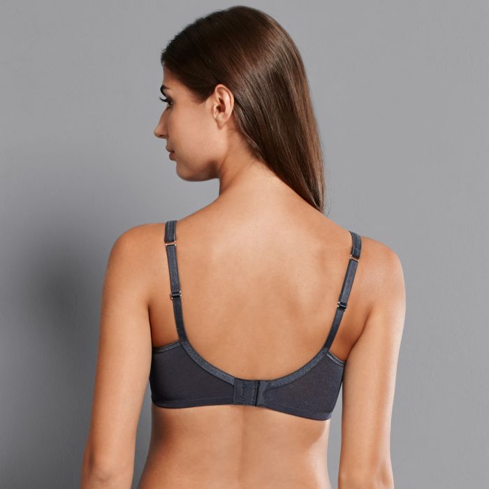 Fleur Reggiseno Senza Ferretto con Coppe Imbottite Antracite 5456