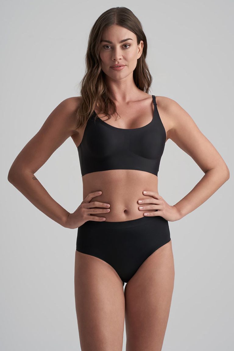 Reggiseno Senza Ferretto Laser Nero/Nudo Con Spallina Regolabile INBRRN Svendita Finale Non Soggetto a Resi