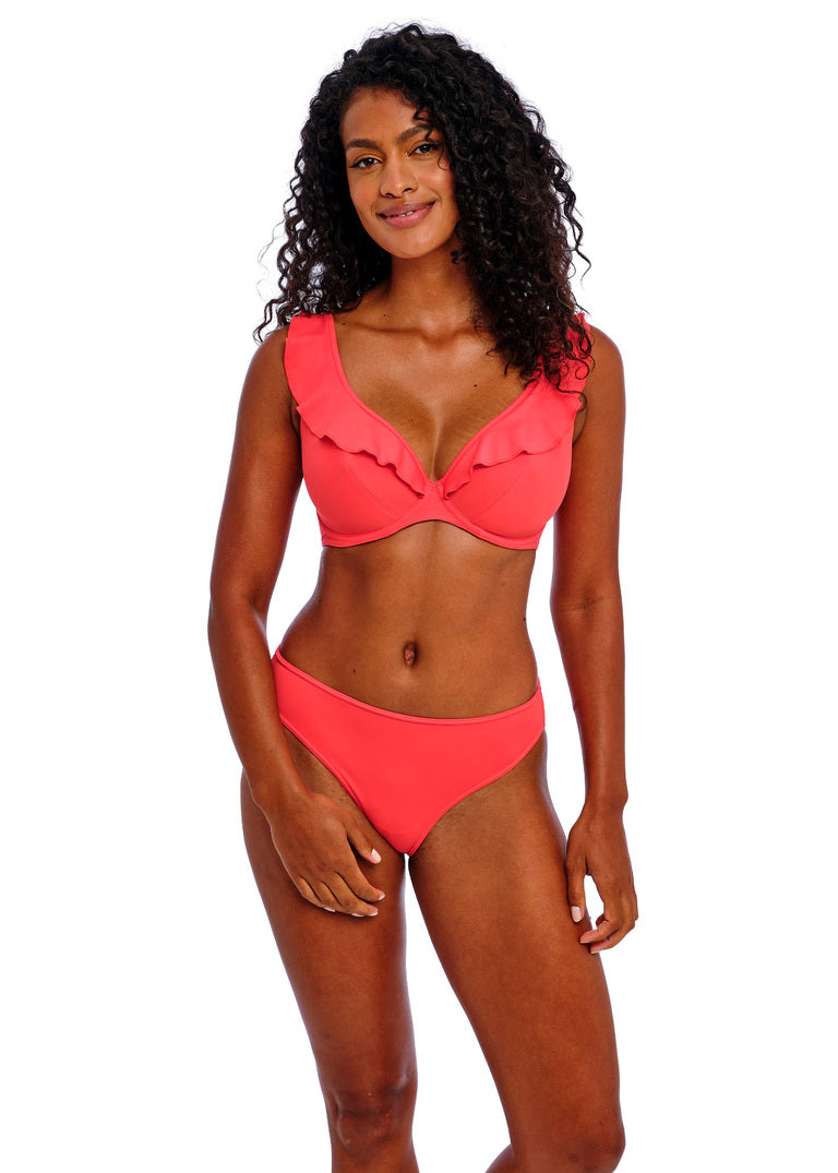 Jewel Cove Top Scollo a V Plain Sunset