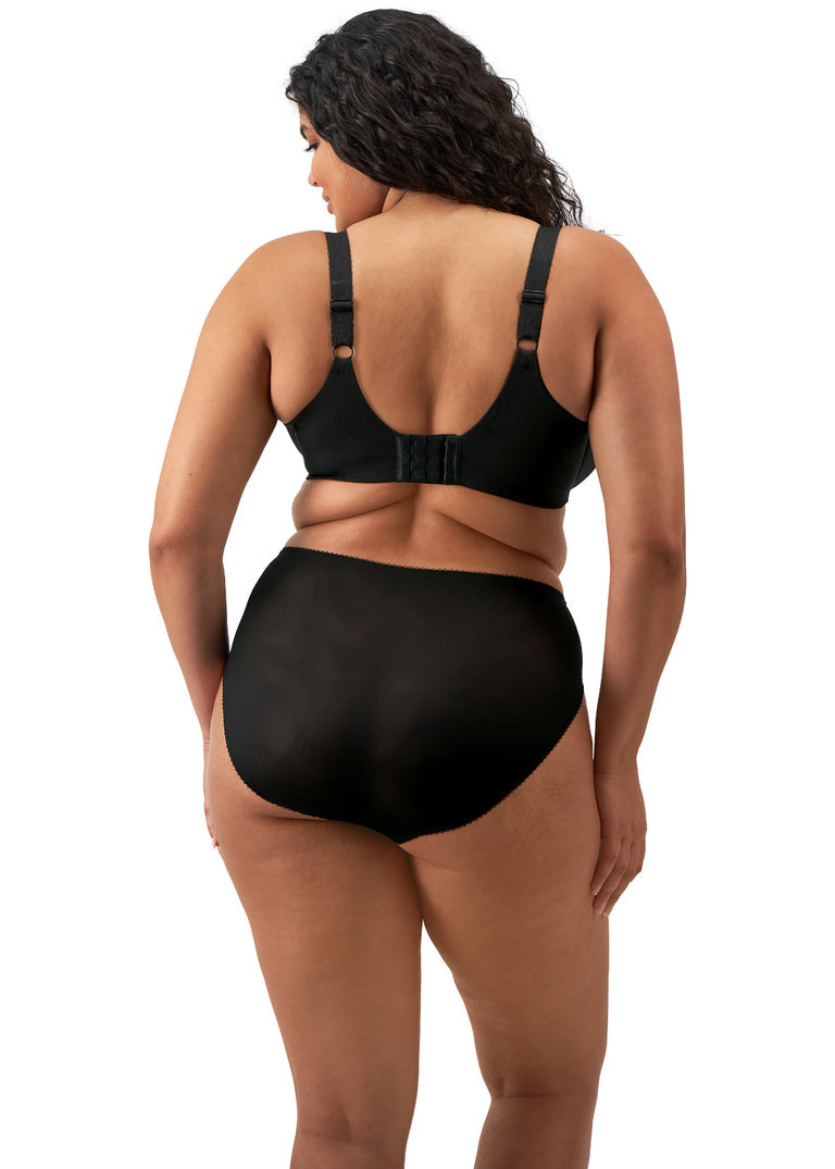 Zarla Black Slip A Vita Alta E Dettagli In Pizzo