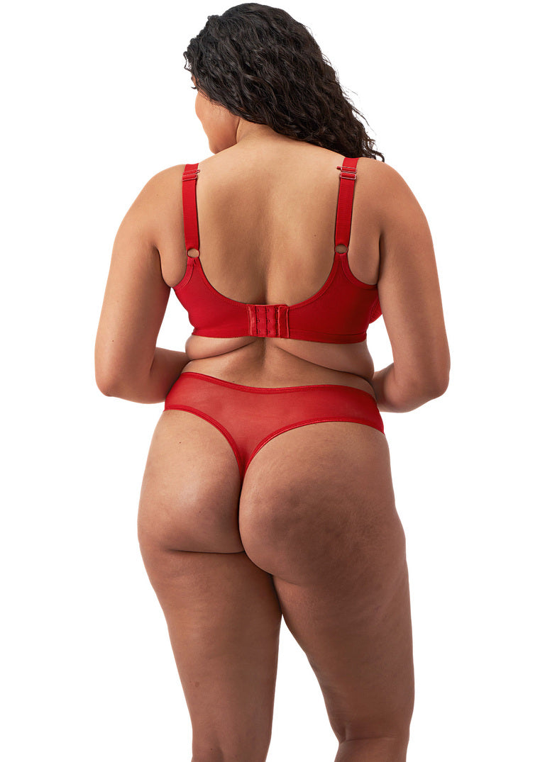Reggiseno Matilda Plunge Bra Ideale Per Coppe Abbondanti con J-hook Rosso