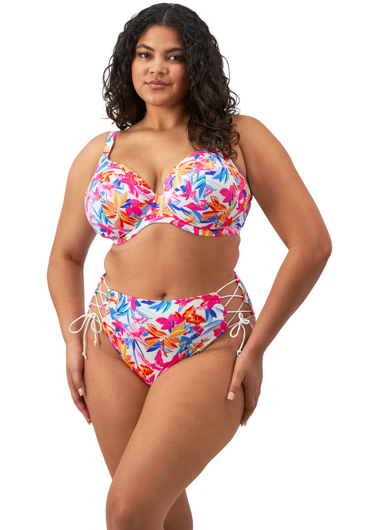 Savaneta White Plunge Bikini Top