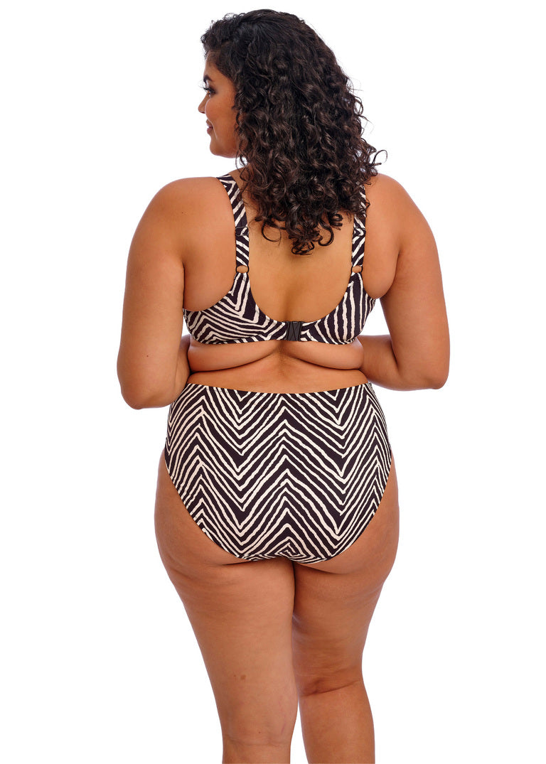 Fiji Falls Slip Costume A Vita Alta Nero