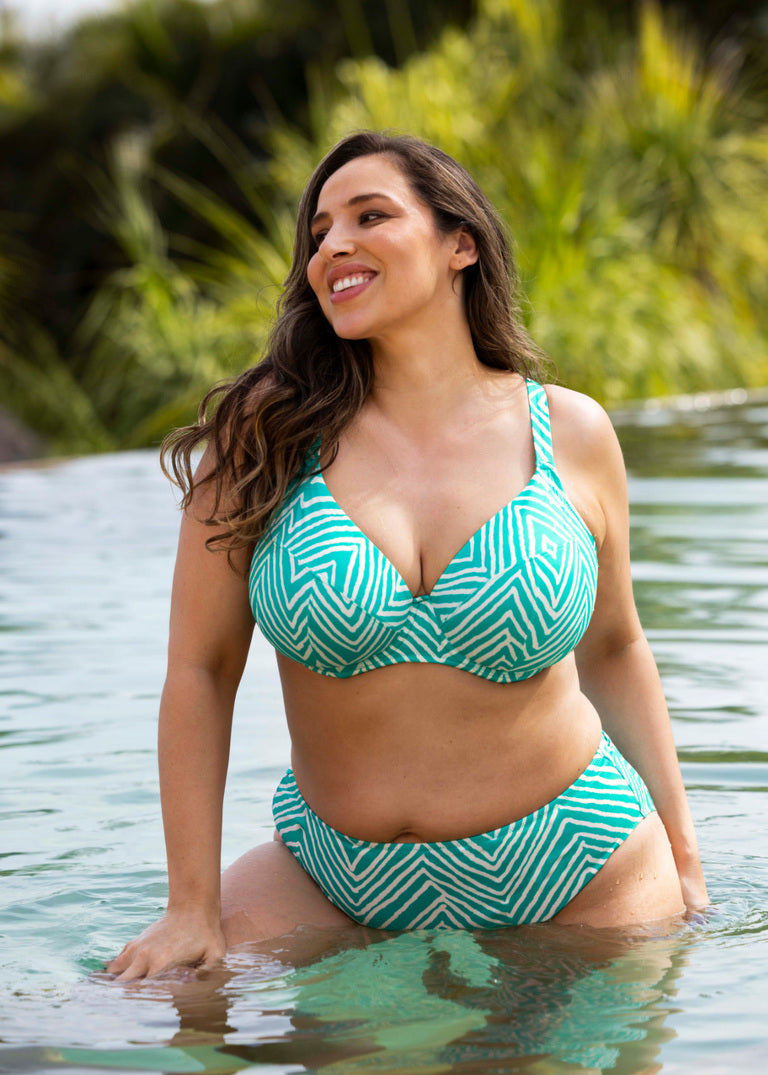 Fiji Falls Marine Plunge Bikini Top