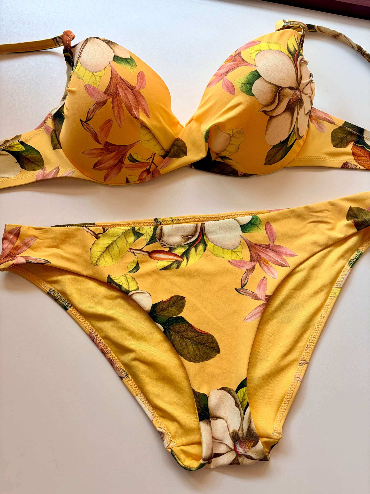 Reggiseno Costume Giallo Fantasia Fiori Gisela ULTIME TAGLIE PRONTA CONSEGNA