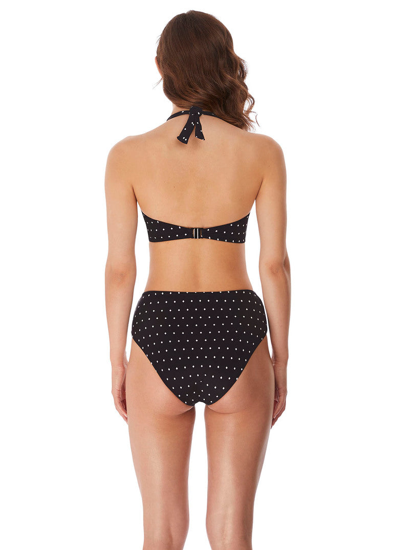 Jewel Cove Black Halter Bikini Top Costume Triangolo All’Americana