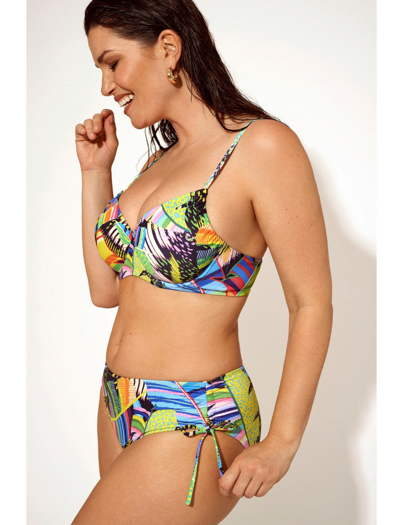 Costume Due Pezzi Reggiseno Con Ferretto Regolabile e Slip a Vita Alta COMPLETO S10250