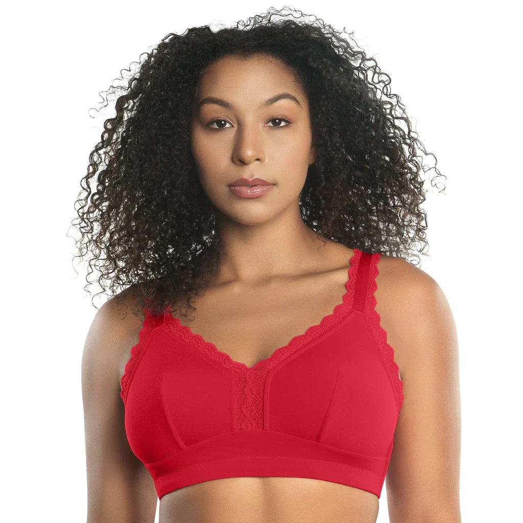 Dalis Bralette Cotone Senza Ferretto E Coppe Morbide Non Preformate Rossa ULTIME TAGLIE PRONTA CONSEGNA
