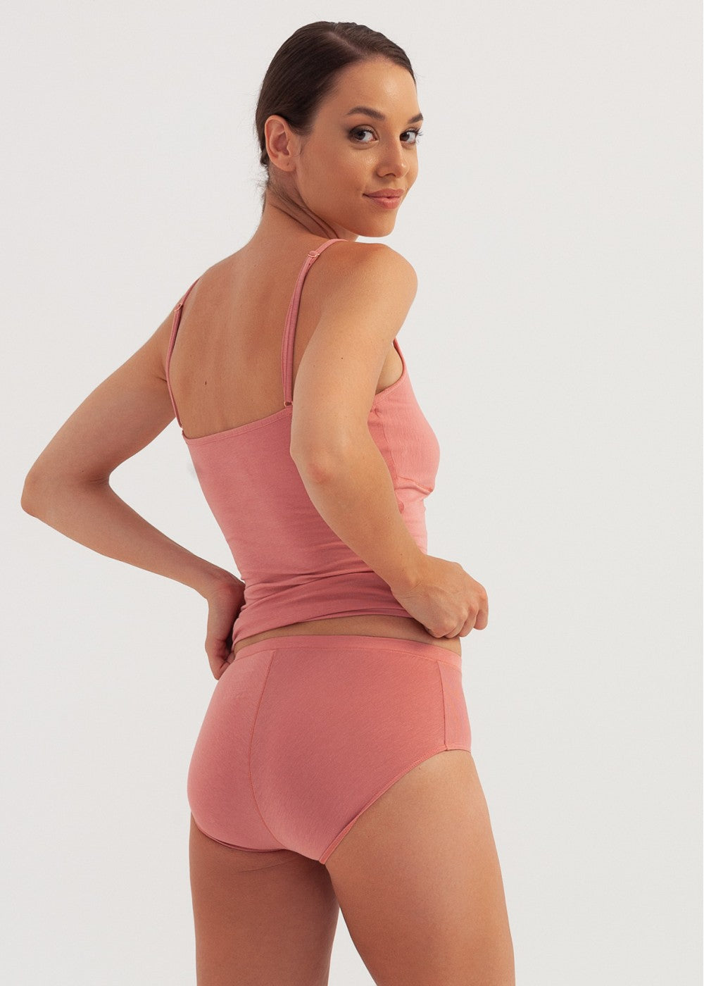 Slip midi Nature Soft Bamboo e Cotone Pesca TAGLIE COMODE