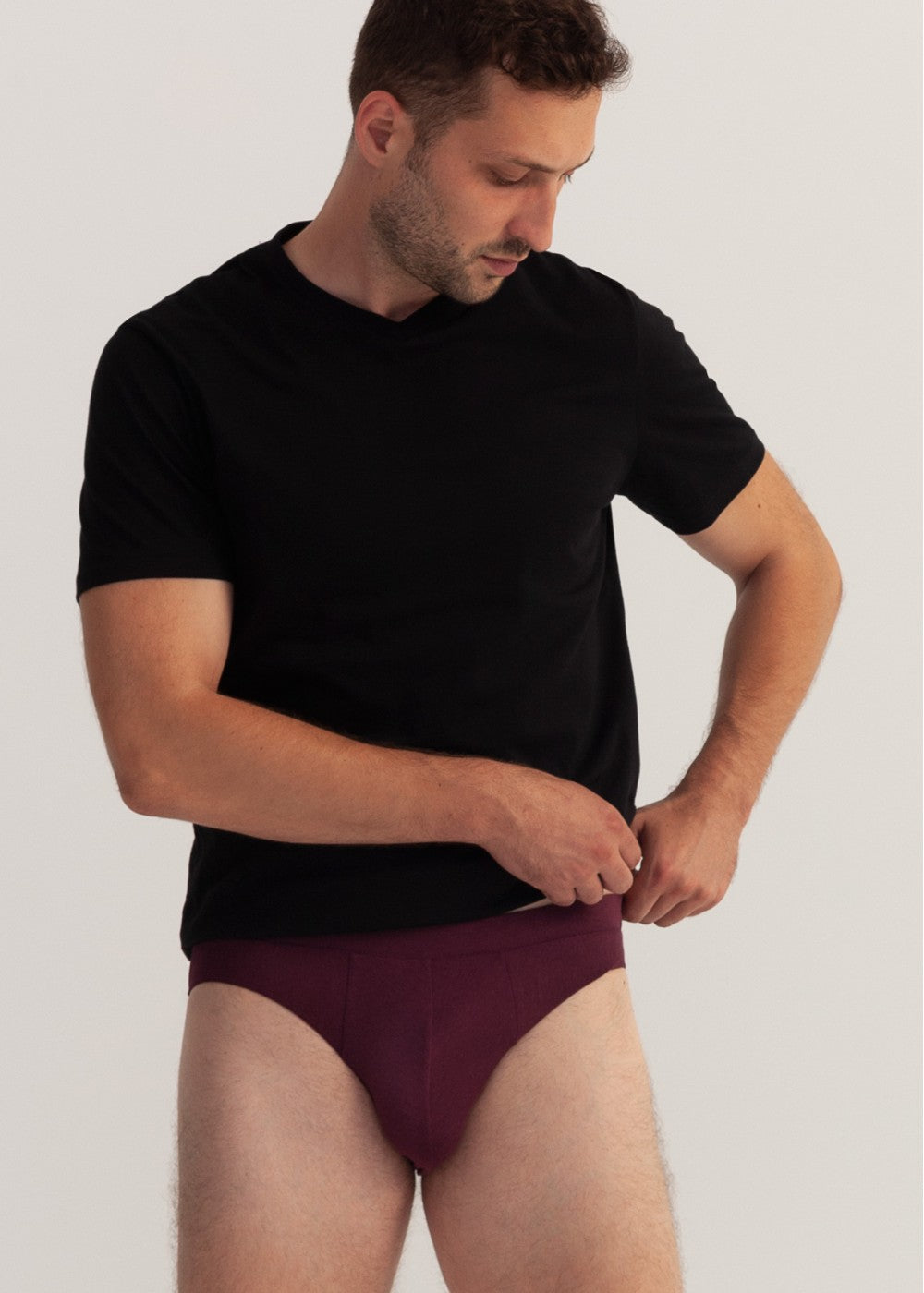 Slip uomo Bamboo e Cotone Bordeaux