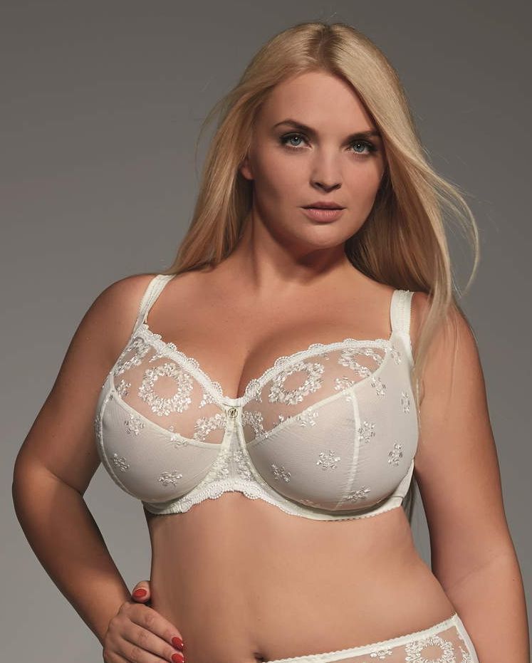 Fortuna Reggiseno Con Ferretto E Coppe Soft Con Ricami Floreali