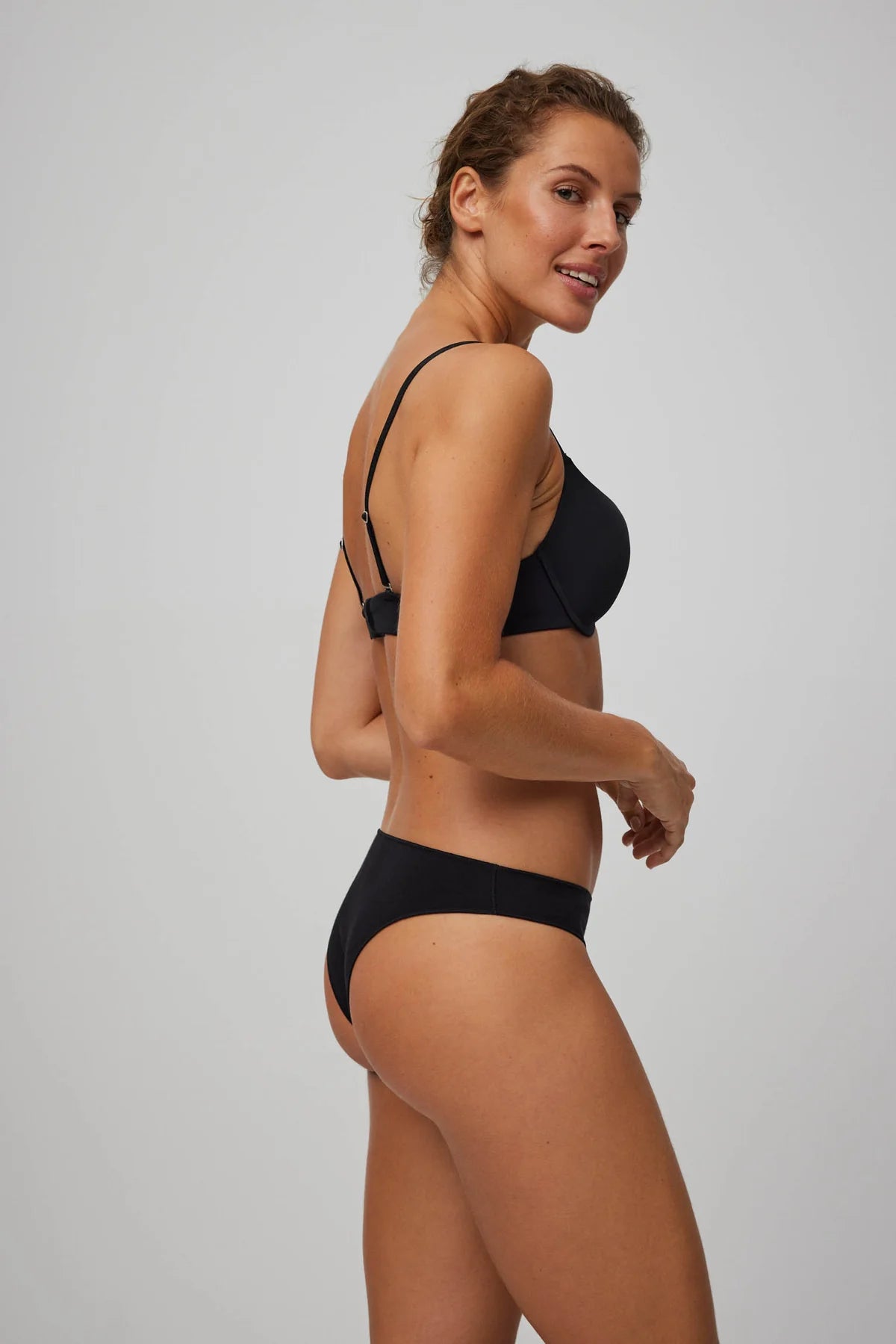 Slip Brasiliana 19645 Nero Cotton Nature PRONTA CONSEGNA