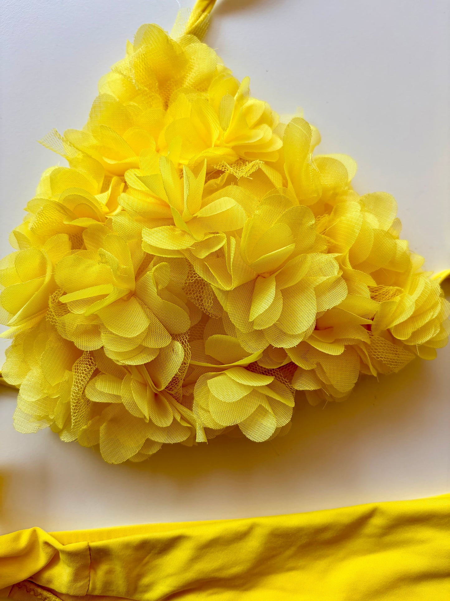 Triangolo Costume Con Fiori Vacanze Italiane Giallo ULTIME TAGLIE PRONTA CONSEGNA