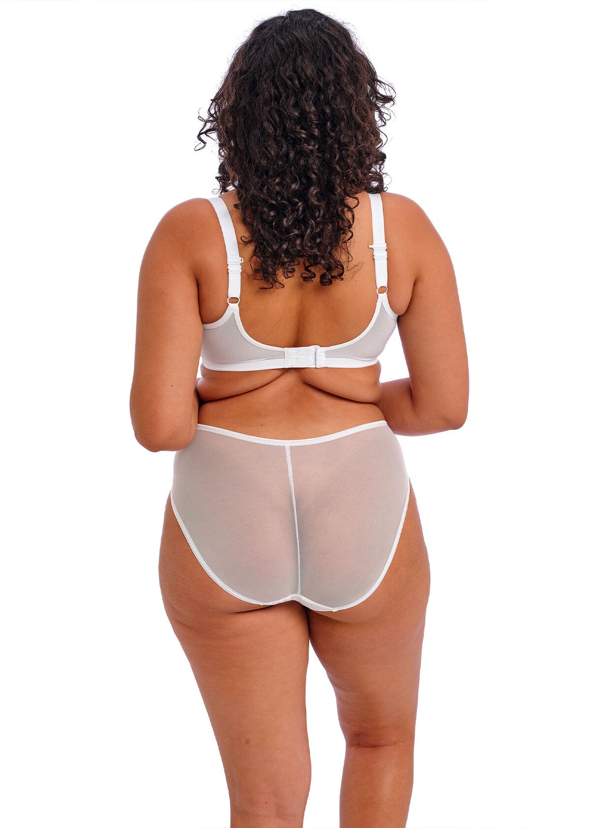 Matilda White Slip A Vita Media Anche Taglie Curvy Bianco