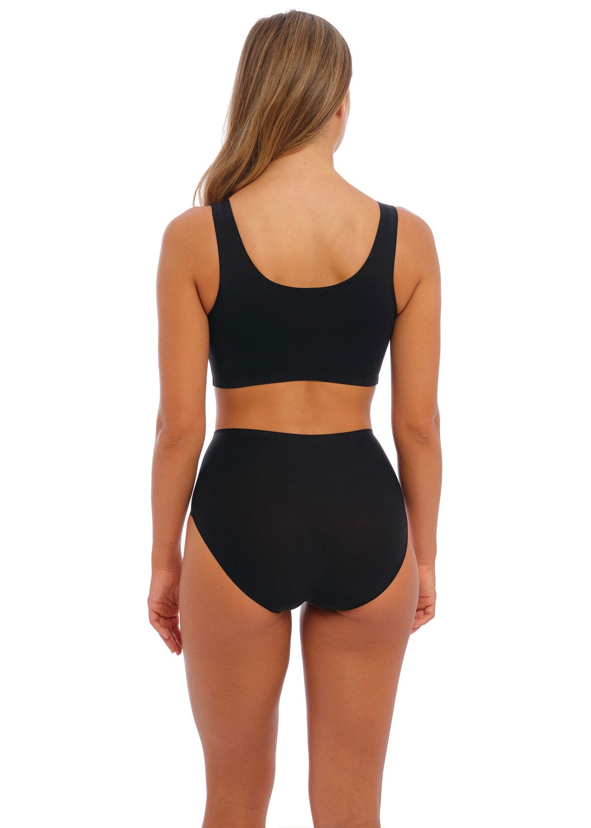 Fantasie Smoothease Slip A Vita Alta Liscio Effetto Taglio Laser Nero