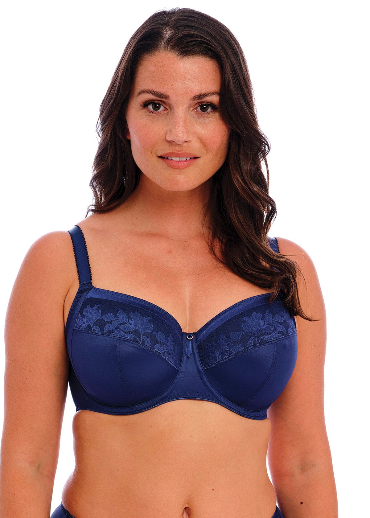 Reggiseno Illusion Liscio e Minimizer con Ferretto e Side Support Blu Navy