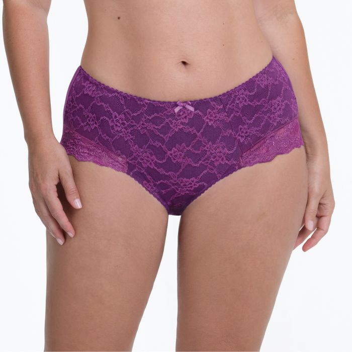 Bobette Slip A Vita Alta Contenitivo Pizzo Viola 1389