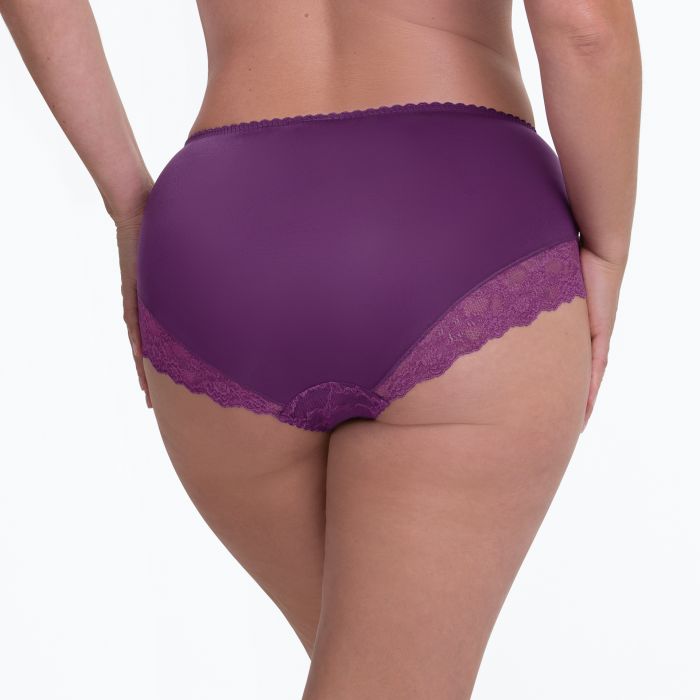 Bobette Slip A Vita Alta Contenitivo Pizzo Viola 1389