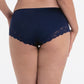 Bobette Slip A Vita Alta Contenitivo Pizzo Blu Mare 1389