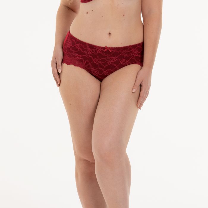 Bobette Slip A Vita Alta Contenitivo Pizzo Cherry 1389