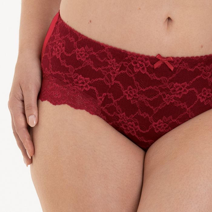 Bobette Slip A Vita Alta Contenitivo Pizzo Cherry 1389