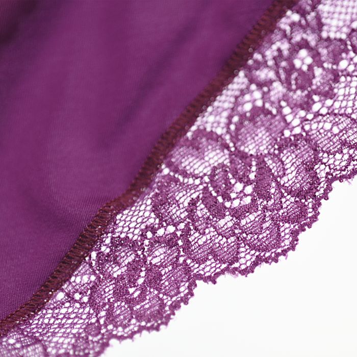 Bobette Slip A Vita Alta Contenitivo Pizzo Viola 1389