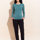 Maglia Maniche Lunghe Eucalipto Verde Acqua