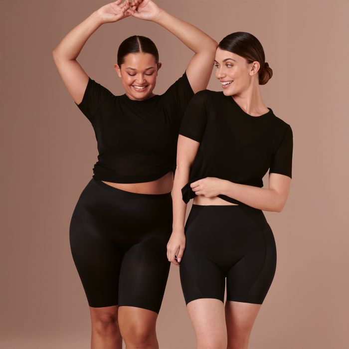 Beauty Shaper Guaina a Gambaletto Pantaloncino Anti- Sfregamento  Nero 1786