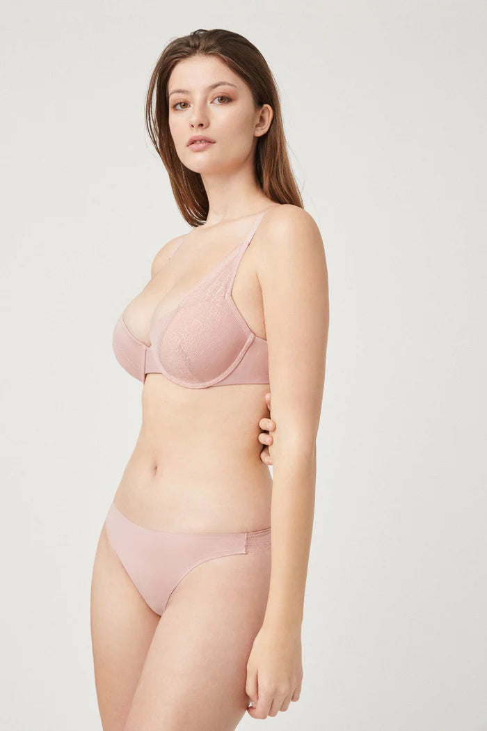 Slip Brasiliana Laser e Pizzo 19672 Rosa