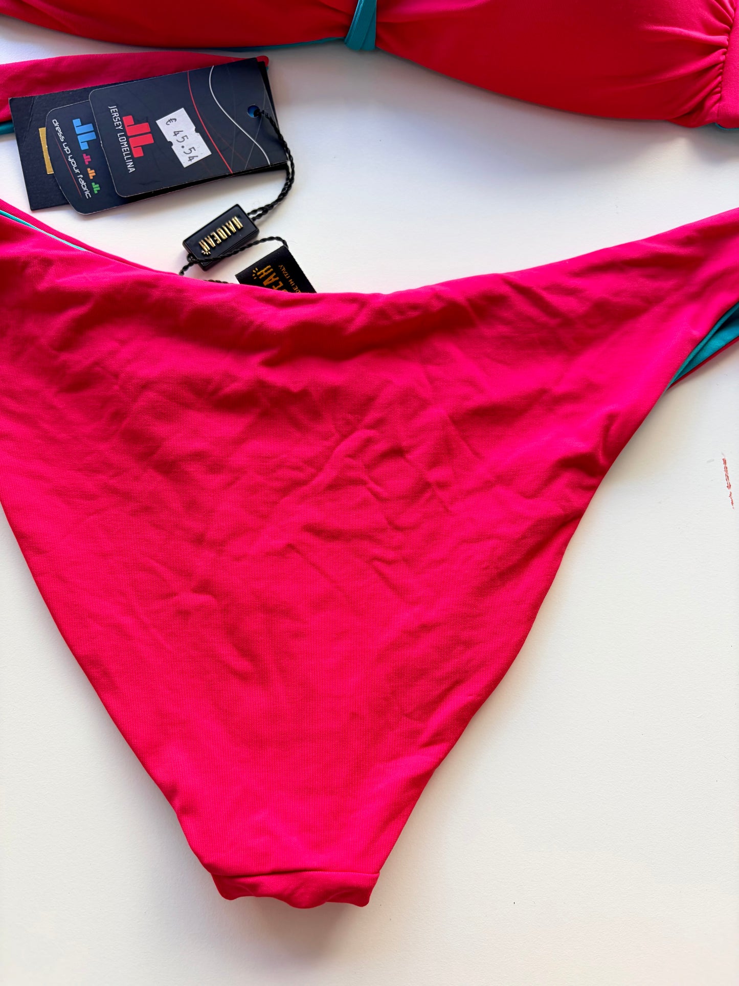 Slip Costume Double Face Ciliegia/Smeraldo ULTIME TAGLIE PRONTA CONSEGNA
