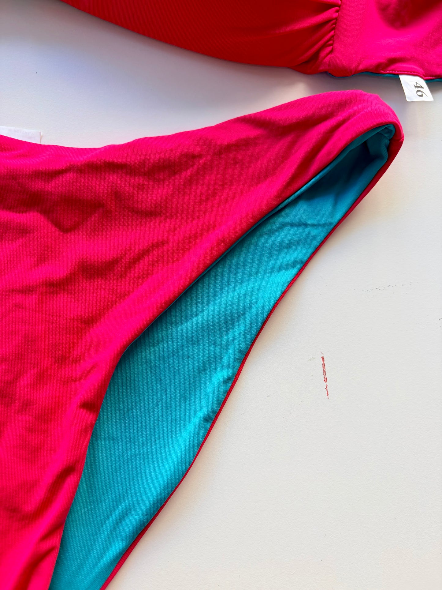 Slip Costume Double Face Ciliegia/Smeraldo ULTIME TAGLIE PRONTA CONSEGNA