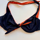 Bralette Costume Con Ferretto Double Face Nero/Arancione
