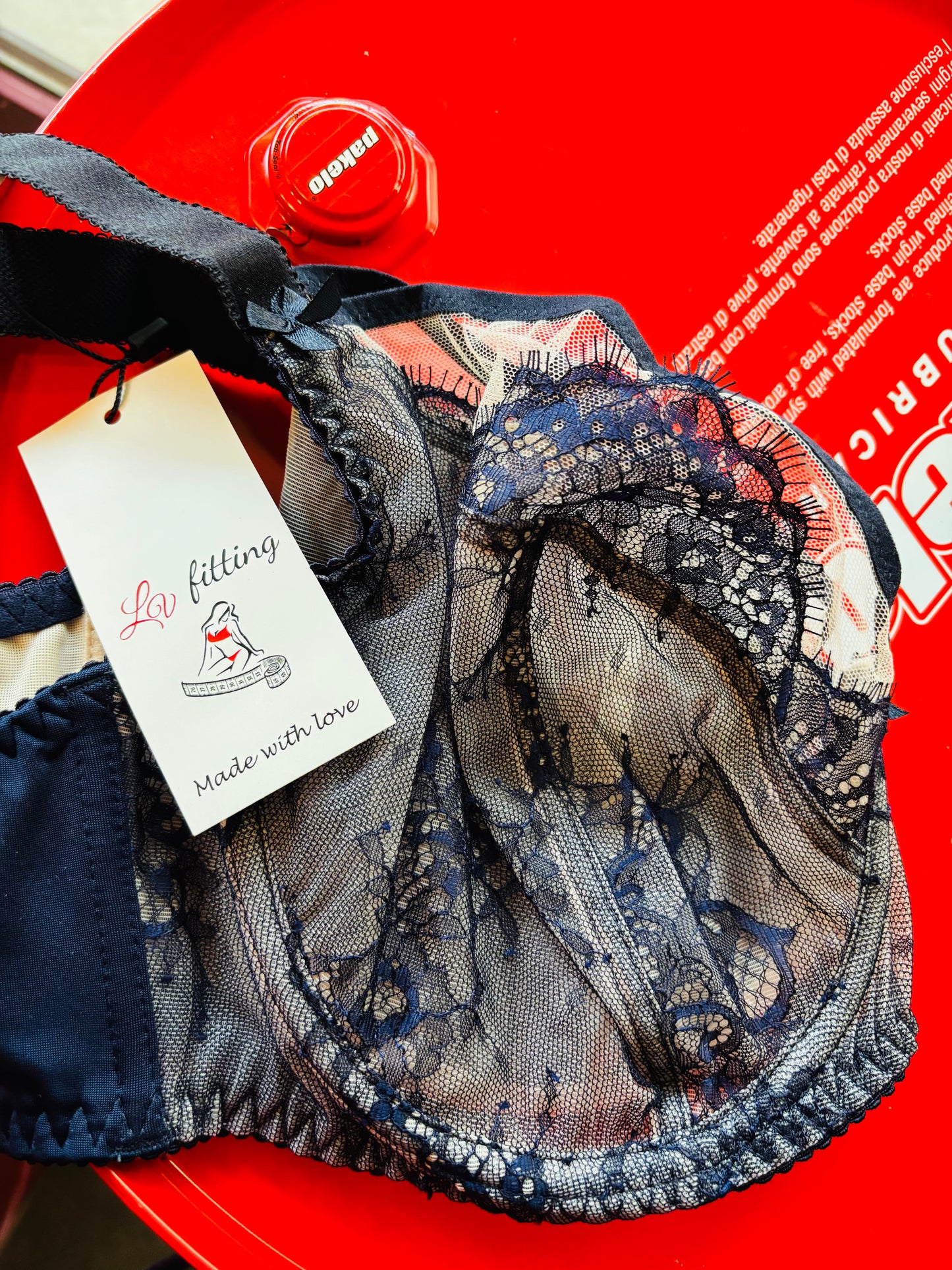 Reggiseno Valentine con coppa ricamata in pizzo soft e ferretto Blu