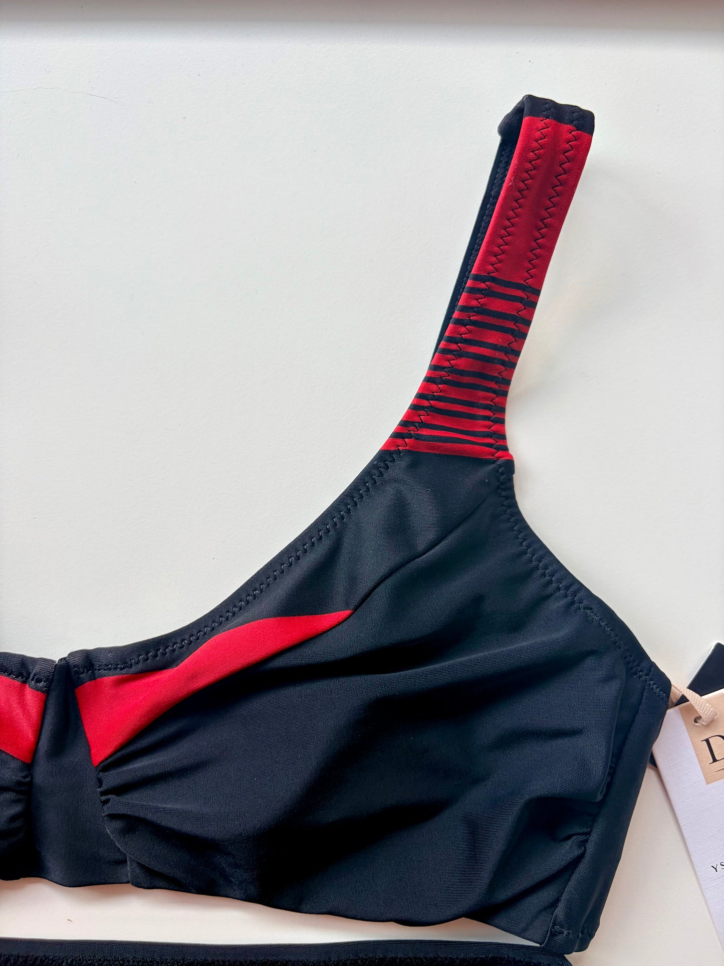 Reggiseno Costume a Bralette Nero e Rosso 81391