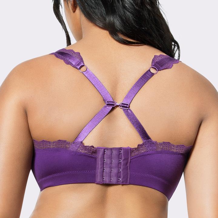 Parfait Dalis Bralette In Cotone Senza Ferretto Viola ULTIME TAGLIE PRONTA CONSEGNA