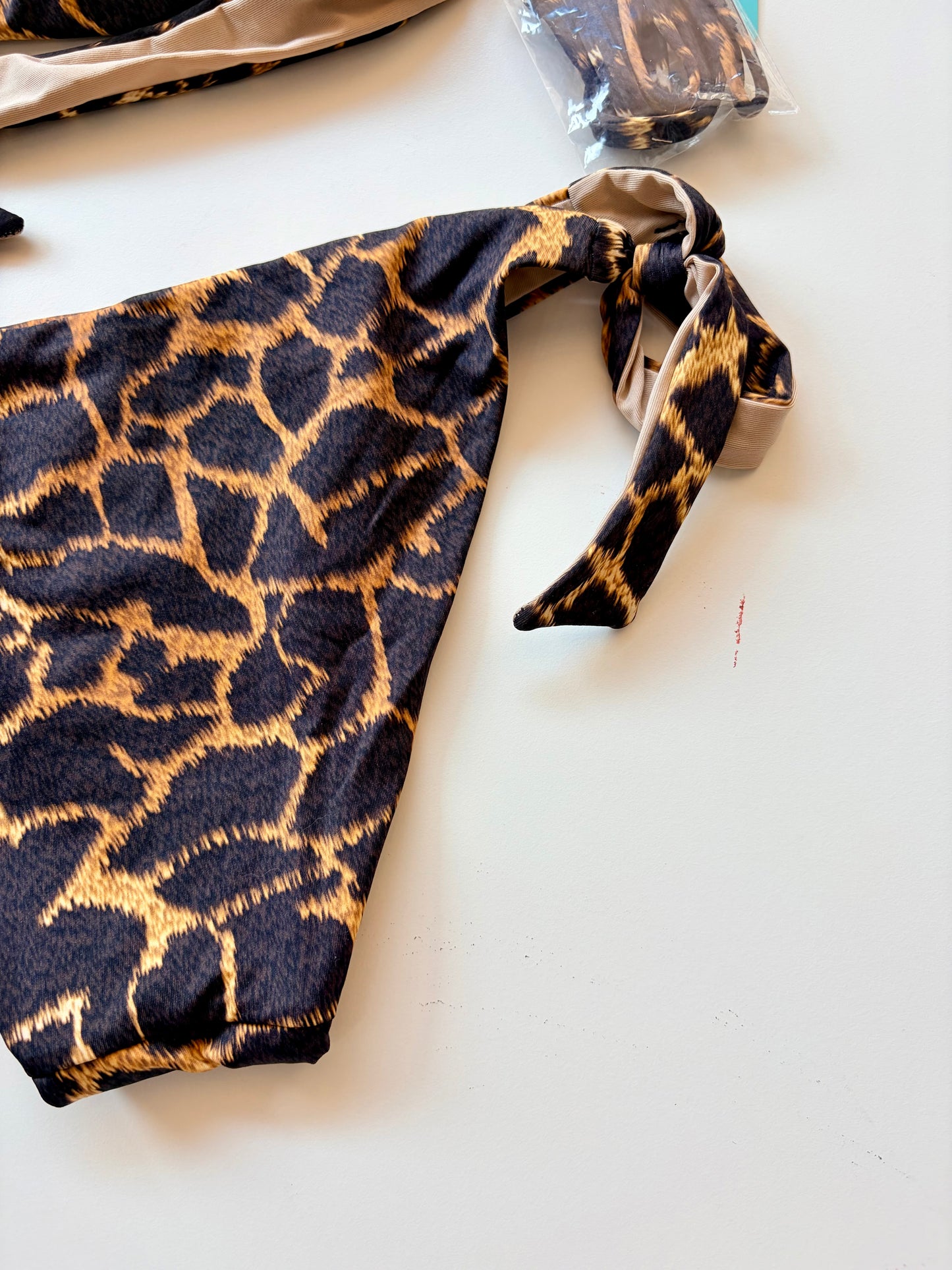 Slip Costume Leopardato Con Laccetti Vacanze Italiane ULTIME TAGLIE PRONTA CONSEGNA