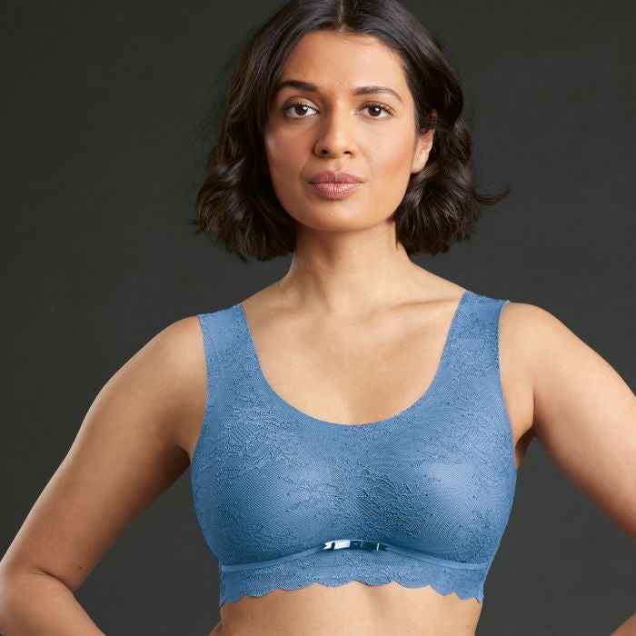 Essential Lace Bralette Blue Heaven 5400 Senza Ferretto Con Coppette Estraibili
