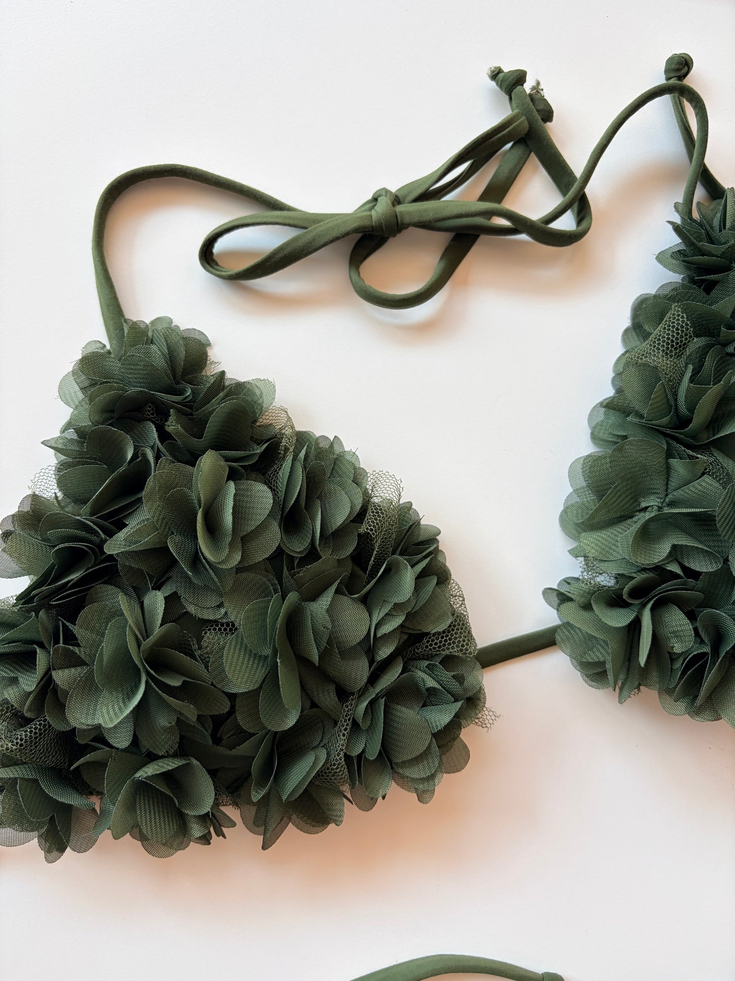 Triangolo Costume Con Fiori Vacanze Italiane Verde ULTIME TAGLIE PRONTA CONSEGNA