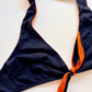Triangolo Senza Ferretto Costume Double Face Nero/Arancione