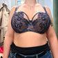Reggiseno Valentine con coppa ricamata in pizzo soft e ferretto Blu