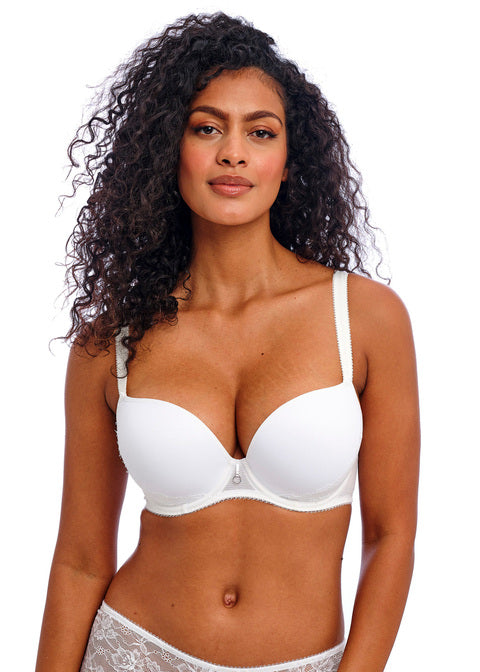 Fascinate White Plunge Bra