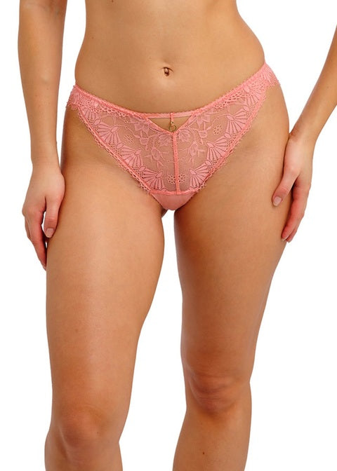 Fascinate Slip A Vita Bassa In Pizzo Peach