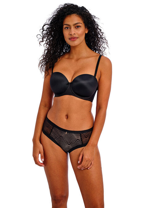 Deco Black Strapless Bra