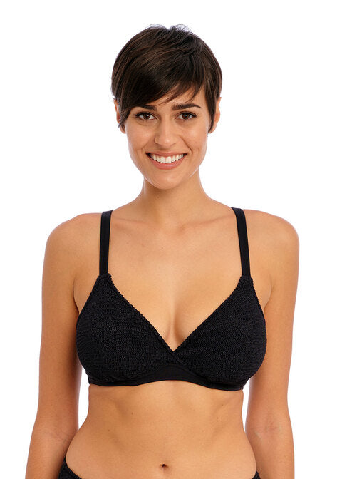 Ibiza Waves Black UW Plunge Bikini Top