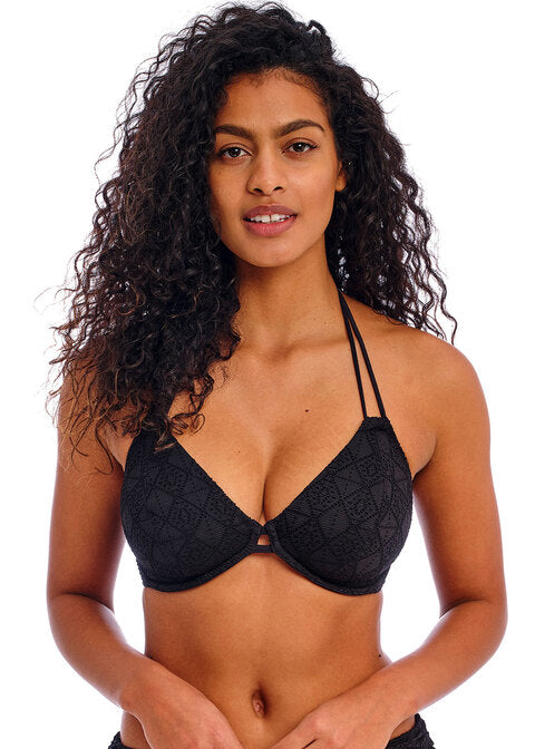 Nomad Nights Black Halter Bikini Top