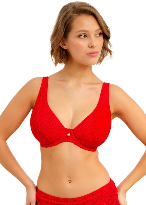 Nomad Nights Reggiseno Costume High Apex Rosso