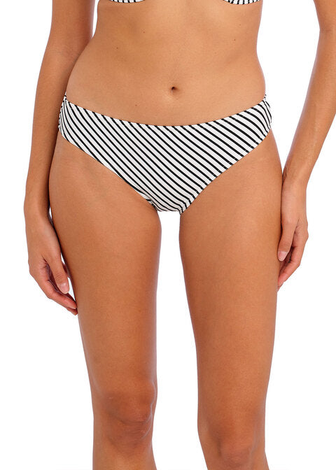 Jewel Cove Slip a Vita Midi Stripe Black and White
