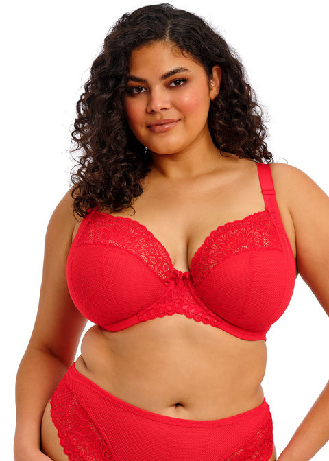 Tiernie Reggiseno Con Ferretto E Coppe Soft Effetto Plunge Rosso