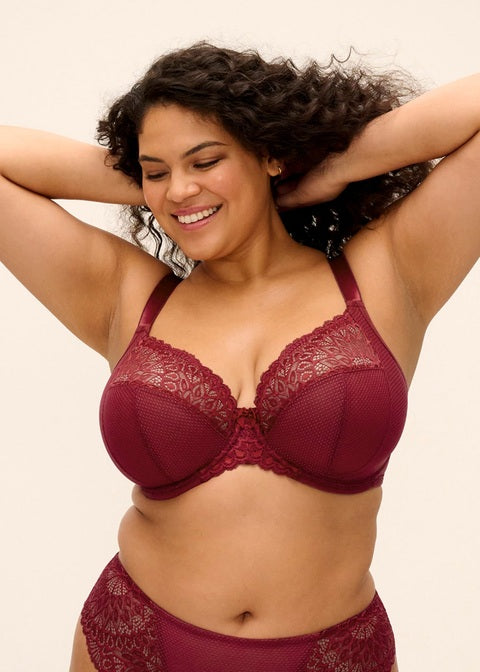 Elomi Tiernie Reggiseno Con Ferretto E Coppe Soft Effetto Plunge Tibetan Red