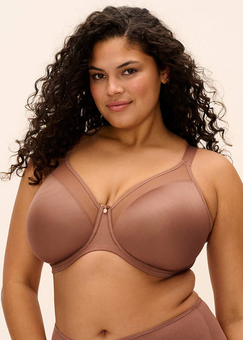 Reggiseno Minimizer Smooth Coppa Liscia Modellante con Ferretto Cappuccino